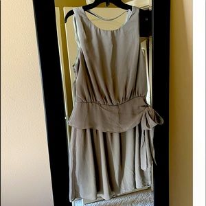 ASOS Sage Green Plunging Back Mini Dress